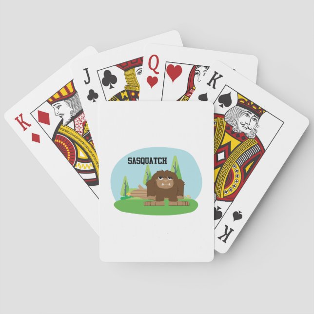 Baralho Desenhos animados bonitos Sasquatch (Verso)