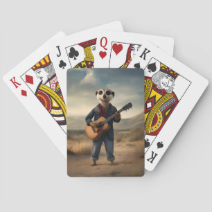 Baralho Desert Blues: Um dama de guitarra Denim Meerkat,