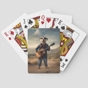 Baralho Desert Blues: Um dama de guitarra Denim Meerkat,