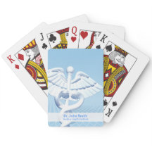 Design Azul 3D Caduceus Branco Médico