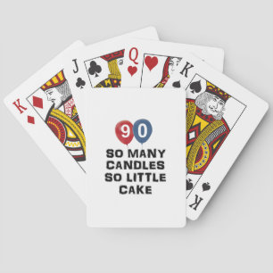 Baralho Design da vela das pessoas de 90 anos
