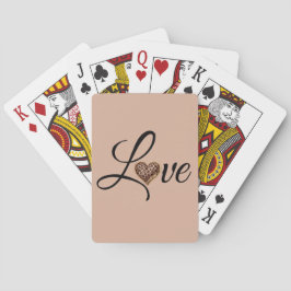 Baralho Design de Amor Coração de Leopardo Glamour