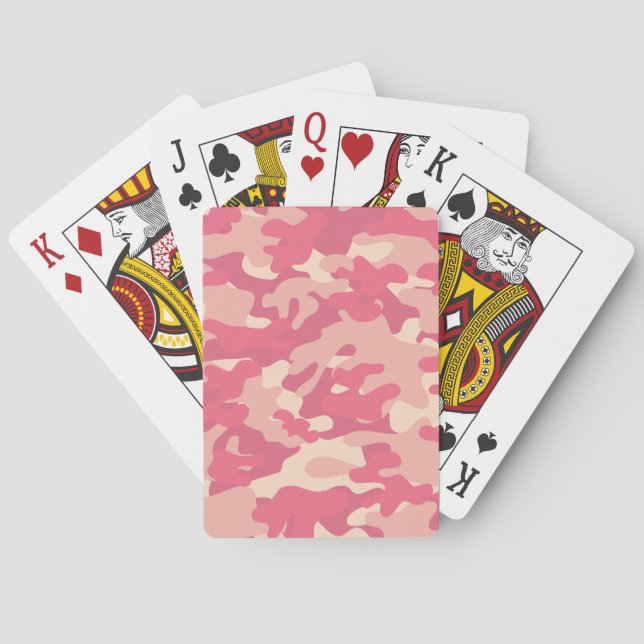 Baralho Design de Camo Rosa (Verso)