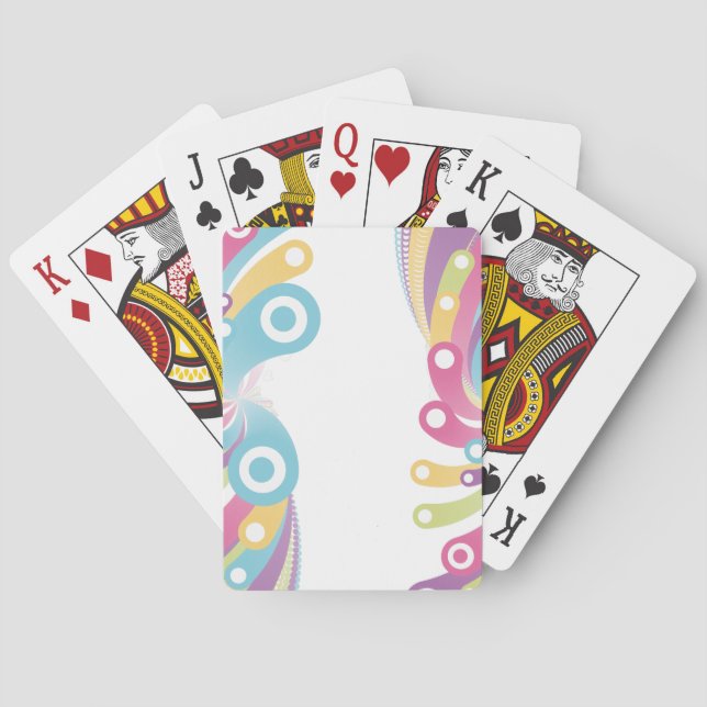 Baralho Design de círculos coloridos personalizáveis (Verso)