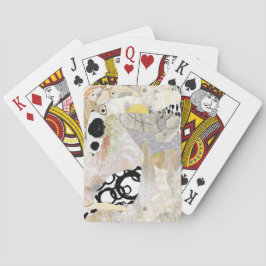 Baralho Design de Colagem Abstrata Elegante Neutra