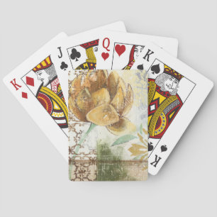 Baralho Design de Fresco Decorativo com Flor Global