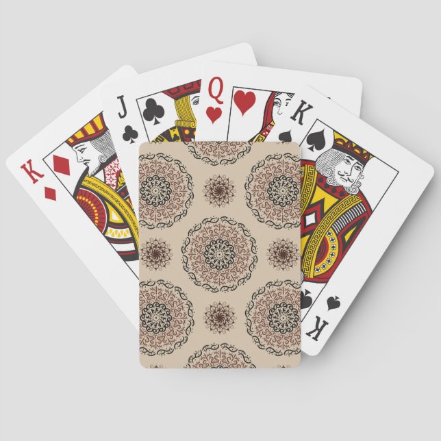 Baralho design de padrão mandala (Verso)
