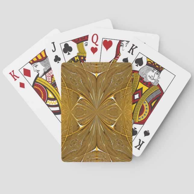 Baralho Design de padrão metálico Dourado (Verso)