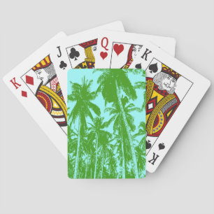 Baralho Design de Palmeiras Tropicais.