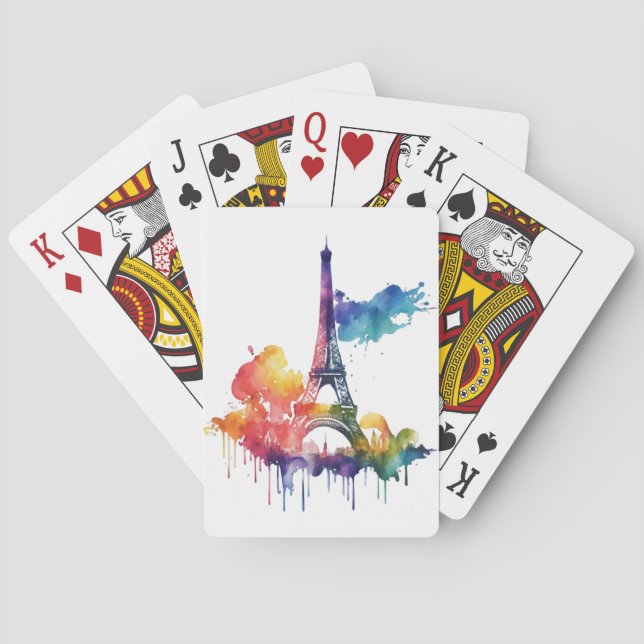 Baralho Design de Paris com placas coloridas (Verso)