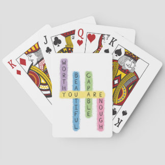 Baralho Design de Puzzle de Afirmações Positivas Coloridas