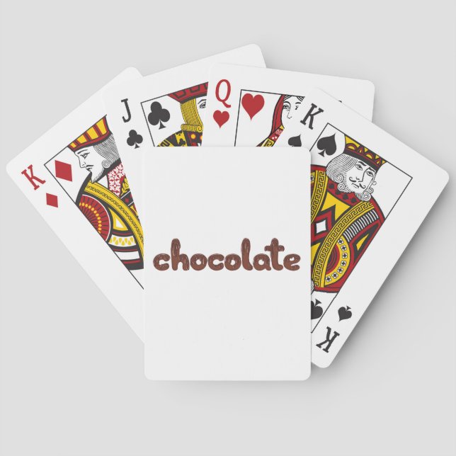 Baralho design de texto de chocolate minúsculo (Verso)
