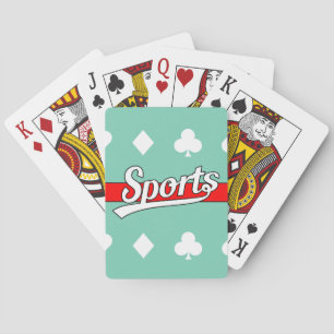 Baralho Design de texto: ESPORTE branco + seu próprio text