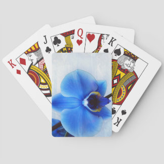 Baralho design floral exótica de orquídea azul