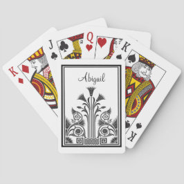 Baralho Design floral preto e branco do Victorian