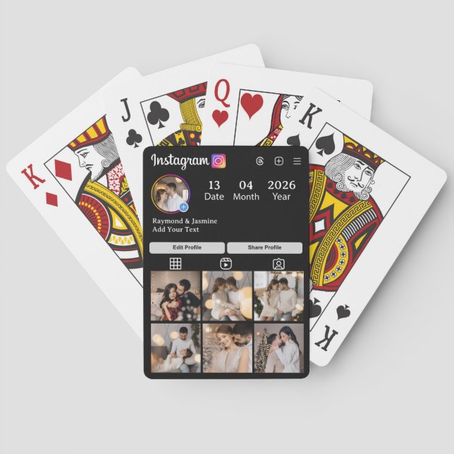 Baralho Design Your Own 7 Photo Collage (Verso)