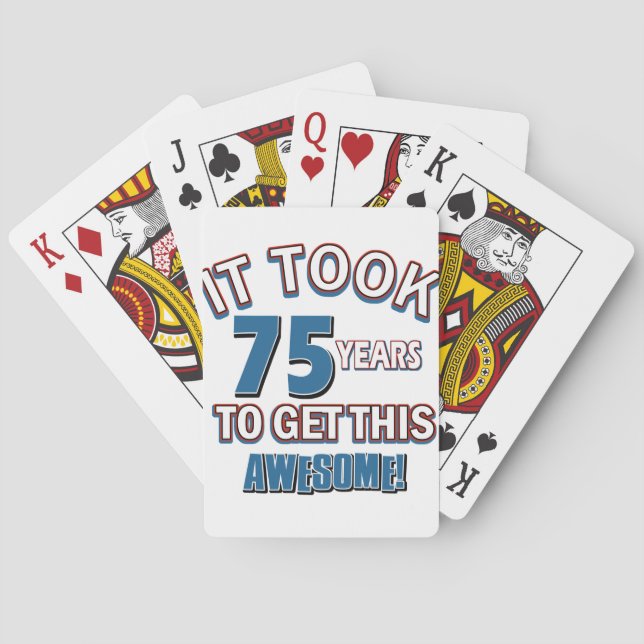 Baralho designs de aniversário de 75 anos (Verso)