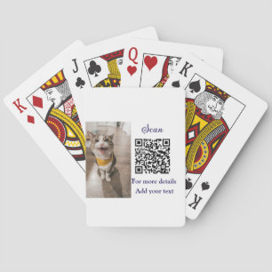 Baralho Detalhes simples do nome do animal QR código adici