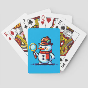 Baralho Detetive Snowman: Mistério de inverno de 8 bits