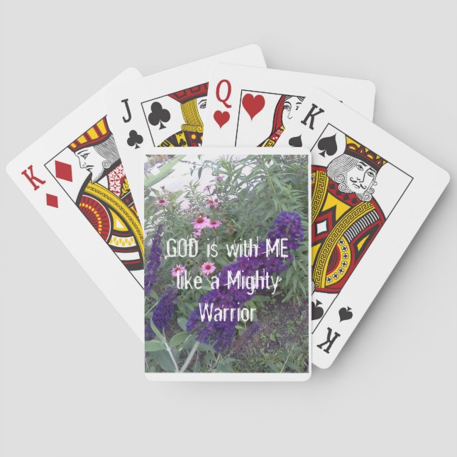 Baralho DEUS ESTÁ COMIGO Um Poderoso Guerreiro (Verso)