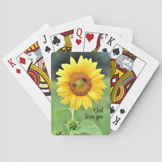 Baralho Deus Te Ama Feliz Brincadeira De Girassol (Verso)
