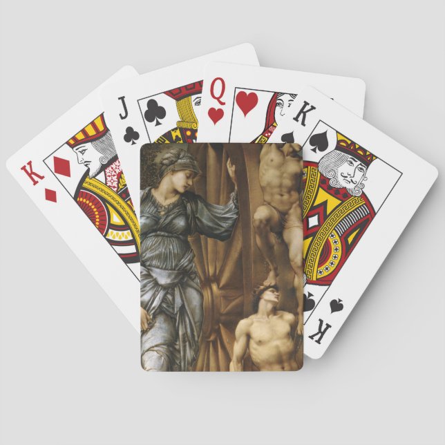 Baralho Deusa girando a roda da fortuna (Burne-Jones) (Verso)