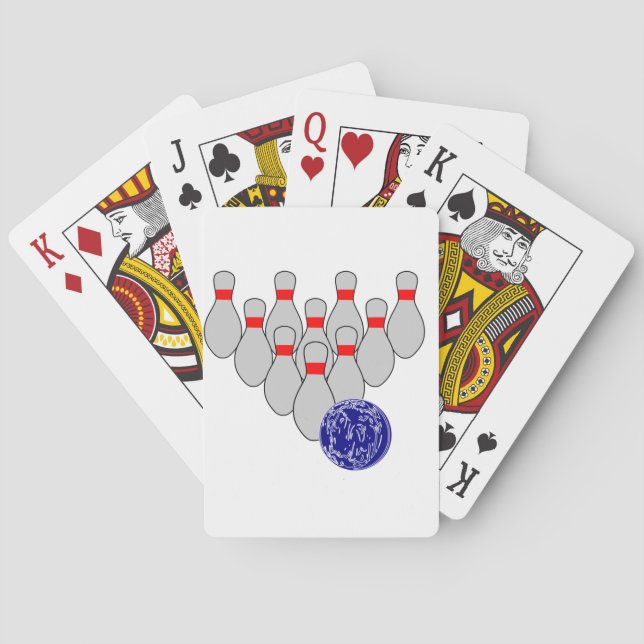 Baralho Dez cartões de jogo da boliche do Pin (Verso)