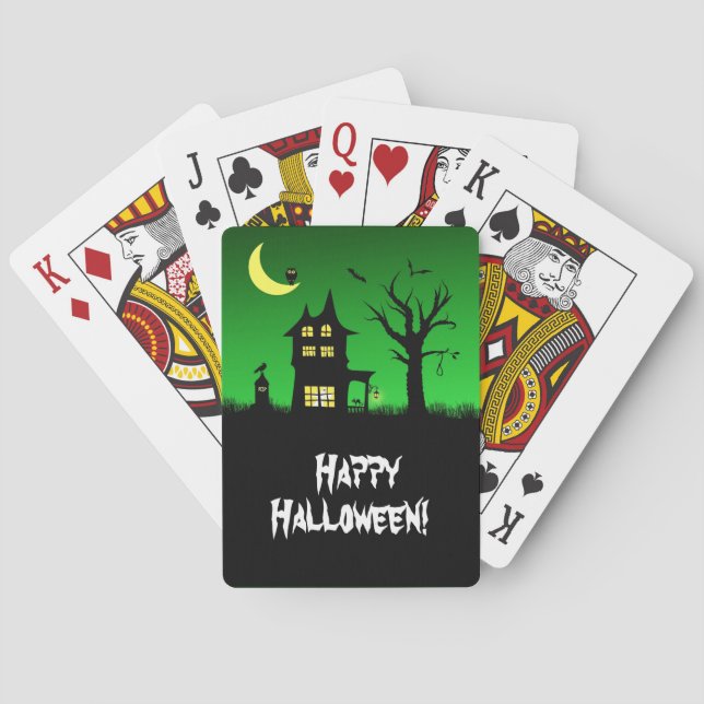 Baralho Dia das Bruxas de Spooky Haunted House (Verso)