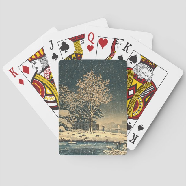 Baralho Dia de inverno no Rio Sumida, no Japão (Verso)