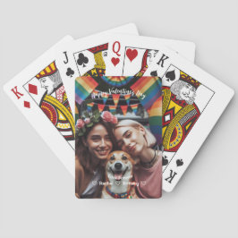 Baralho Dia de os namorados | Foto personalizada lésbica d