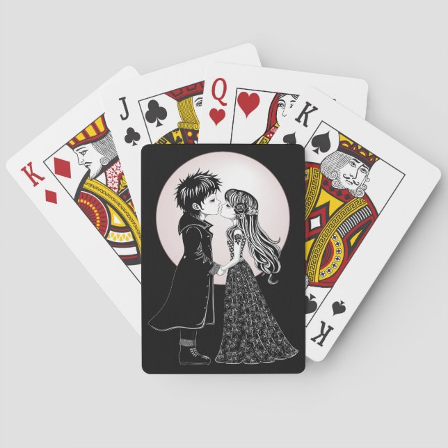 Baralho Dia de os namorados Gótico Beijo Gótico (Verso)