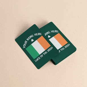 Baralho Dia de São Patrício Bandeira da Irlanda Nome Perso