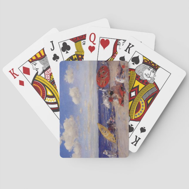 Baralho Dia de Verão na praia (Paisagem de praia) (Verso)