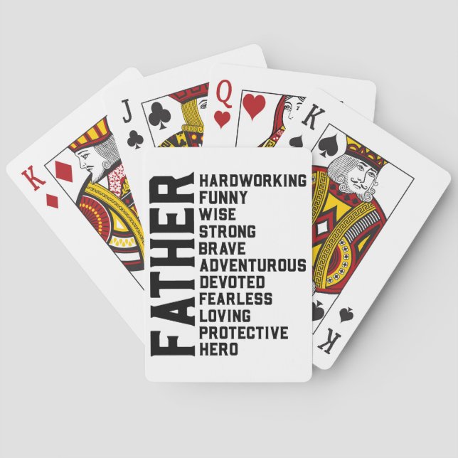 Baralho Dia dos Pais Papai Aniversário do Papai Papai Noel (Verso)