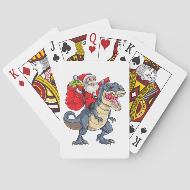 Baralho Dinossauro T rex Papais noeis de Natal Rapazes Men (Verso)