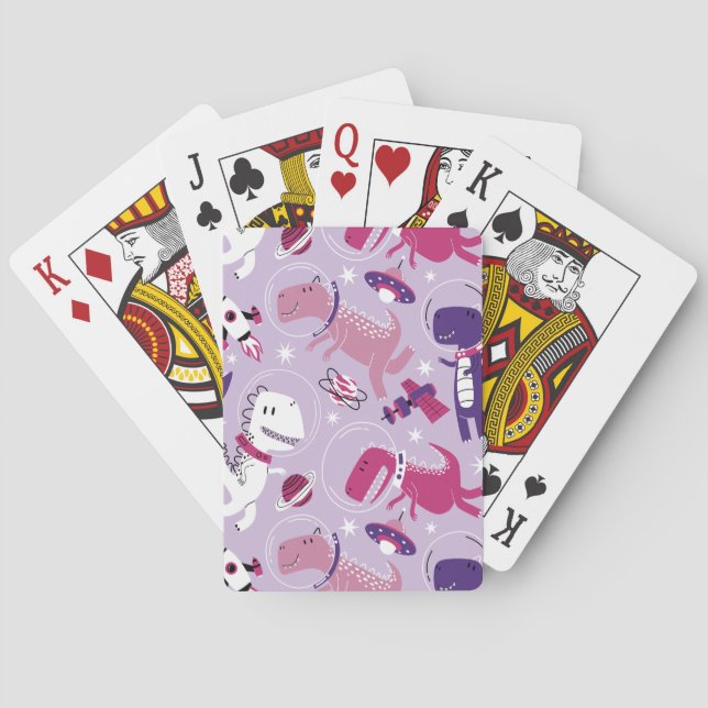 Baralho Dinossauros Espaciais, Dinossauros Cutos, Estrelas (Verso)