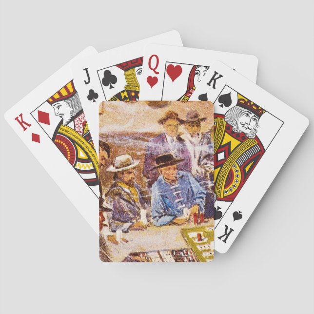 Baralho Disposição de Faro na obra de arte de Saloon_Great (Verso)