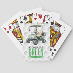 Baralho Dito engraçado de golfe Fav é verde