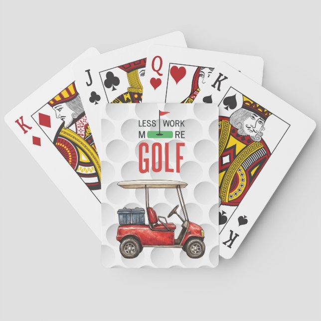 Baralho Dito engraçado de golfe para golfista  (Verso)