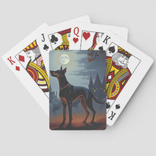 Baralho Doberman Halloween Assustador