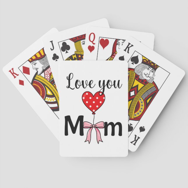 Baralho Doce e elegante “Amo Você Mãe” (Verso)