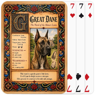 Baralho Dogue Alemão, Arte Bestiário Medieval
