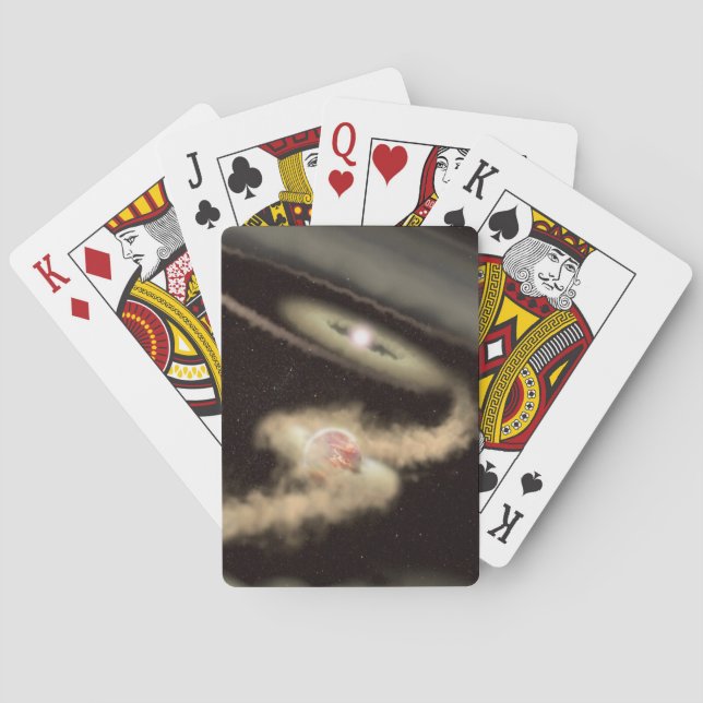 Baralho Dois Exoplanetas Gás Orbitando Uma Jovem Estrela (Verso)