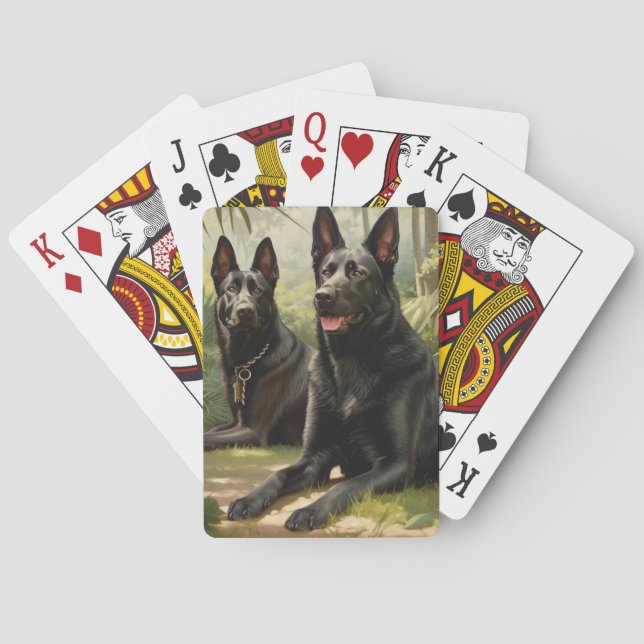 Baralho Dois German shepherd (Verso)