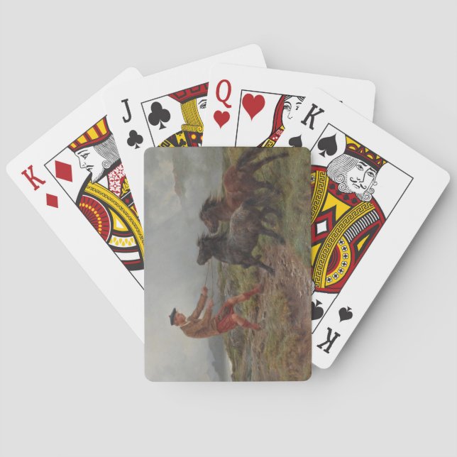 Baralho Dois Pôs Shetland numa Paisagem Escocitária Mistur (Verso)