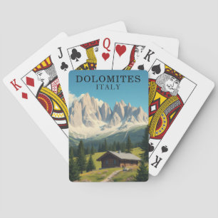 Baralho Dolomitas Itália Ilustração Cartas de Viagem