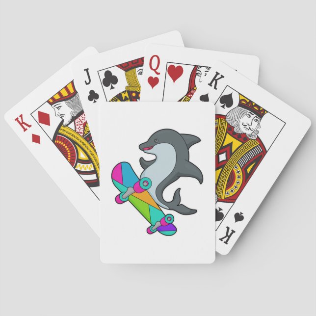 Baralho Dolpin como Skater com skate (Verso)