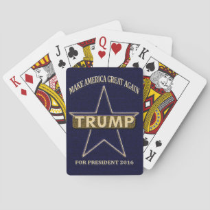 Baralho Donald Trump para cartões de jogo do presidente