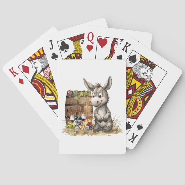 Baralho Donkey Com Cartões De Jogar Vinho (Verso)