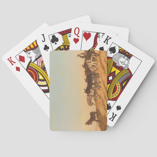 Baralho Donkeys no Sul de França (por Eugène Burnand) (Verso)